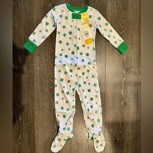 The Beaufort Bonnet Company Clover Print Toddler Pajama St. Patrick’s Day